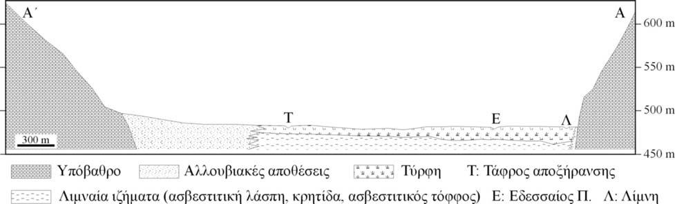 Τα υποκείμενα ανόργανα στρώματα της στιβάδας της τύρφης είναι πλούσια σε Ca και συνίστανται από άμμους, ασβεστιτικές ιλύες, αργίλους, λιμναία κρητίδα (chalk) και ασβεστιτικούς τόφφους (calc tufa).