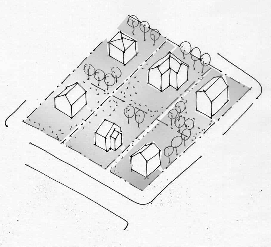 Unapređenje zelenih površina postojećih kompaktnih blokova moguće je ostvariti vizuelnim otvaranjem unutrašnjih postojećih i planiranih ozelenjenih dvorišta u blokovima ukoliko zbog vlasničkih odnosa