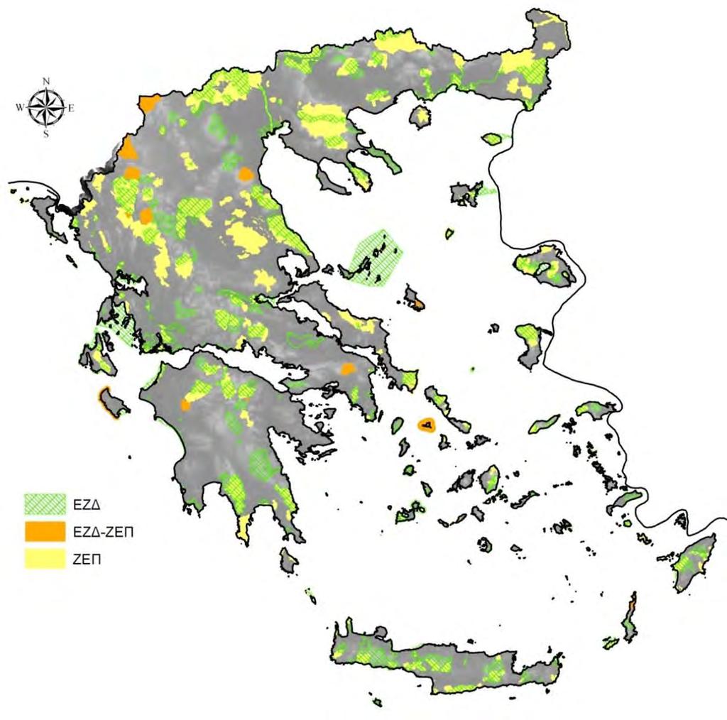 Εικόνα 6.1.4-1: Το Δίκτυο Natura 2000. Σύμφωνα με το Ν.