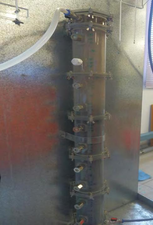 Observe the dyed blue pipe injecting the CS solution into the sample. Figure 5.