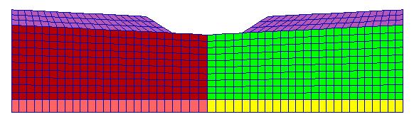 Chapter 8: Numerical simulation of the two dimensional seismic response of a gently sloping stabilized sand layer Figure 8.