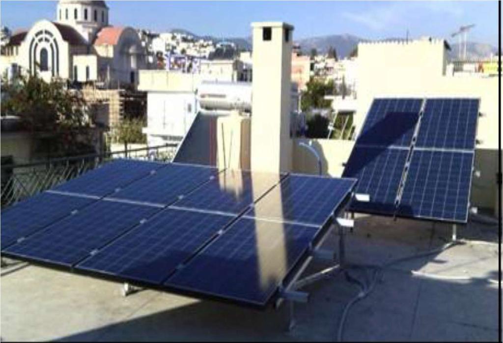 Εκτός από τα παραπάνω, σκίαση δημιουργούν και τα ίδια τα φωτοβολταϊκά πάνελ (οι μπροστά συστοιχίες σκιάζουν τις πίσω συστοιχίες).
