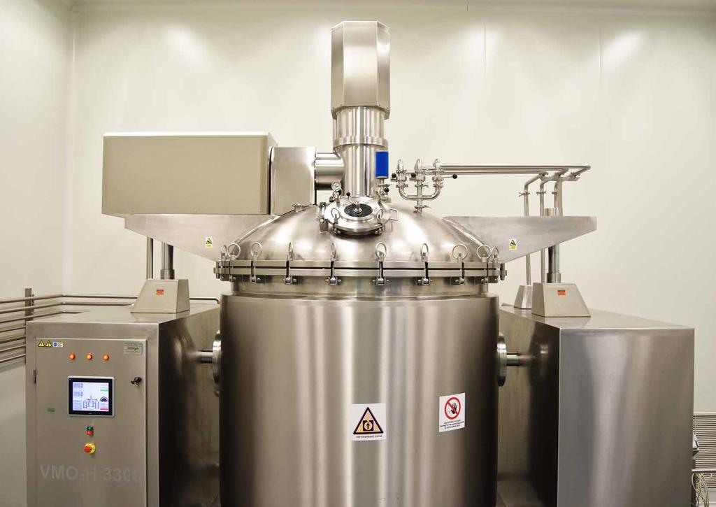 Μίξερ - Ομογενοποιητές Κενού Vacuum Mixer Homogenizers Γενικά Χαρακτηριστικά Τα συγκροτήματα μίξης - ομογενοποίησης κενού χρησιμοποιούνται στις παραγωγές παρτίδων (batches) φαρμακευτικών και