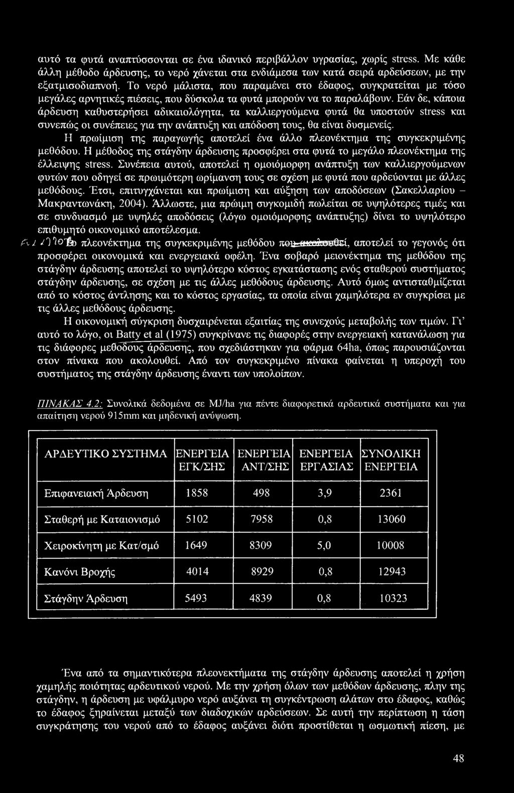 Συνέπεια αυτού, αποτελεί η ομοιόμορφη ανάπτυξη των καλλιεργούμενων φυτών που οδηγεί σε πρωιμότερη ωρίμανση τους σε σχέση με φυτά που αρδεύονται με άλλες μεθόδους.