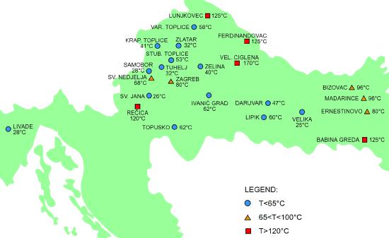 SREDNJETEMPERATURNI GEOTERMALNI POTENCIJALI GEOTERMALNE POTENCIJALE U HRVATSKOJ MOŽEMO PODIJELITI U TRI SKUPINE SREDNJE TEMPERATURNE REZERVOARE 100 200 C, NISKOTEMPRATURNE REZERVOARE 65 DO 100 C I