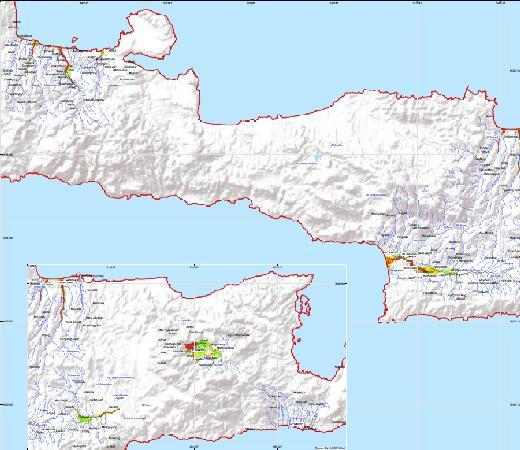 και σε αναλυτικούς χάρτες κλίμακας 1:200.000 που συνοδεύουν το Παραδοτέο 8 της μελέτης.