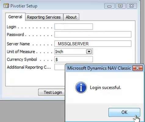 Δηθφλα 131: Δπηηπρήο ζχλδεζε ηνπ Pivotier κε ηνλ SQL Server 2. ην πεδίν Server Name νξίδνπκε ηελ νληφηεηα πνπ ρξεζηκνπνηνχκε σο νλνκαζία γηα ηνλ Server καο (MSSQLSERVER).