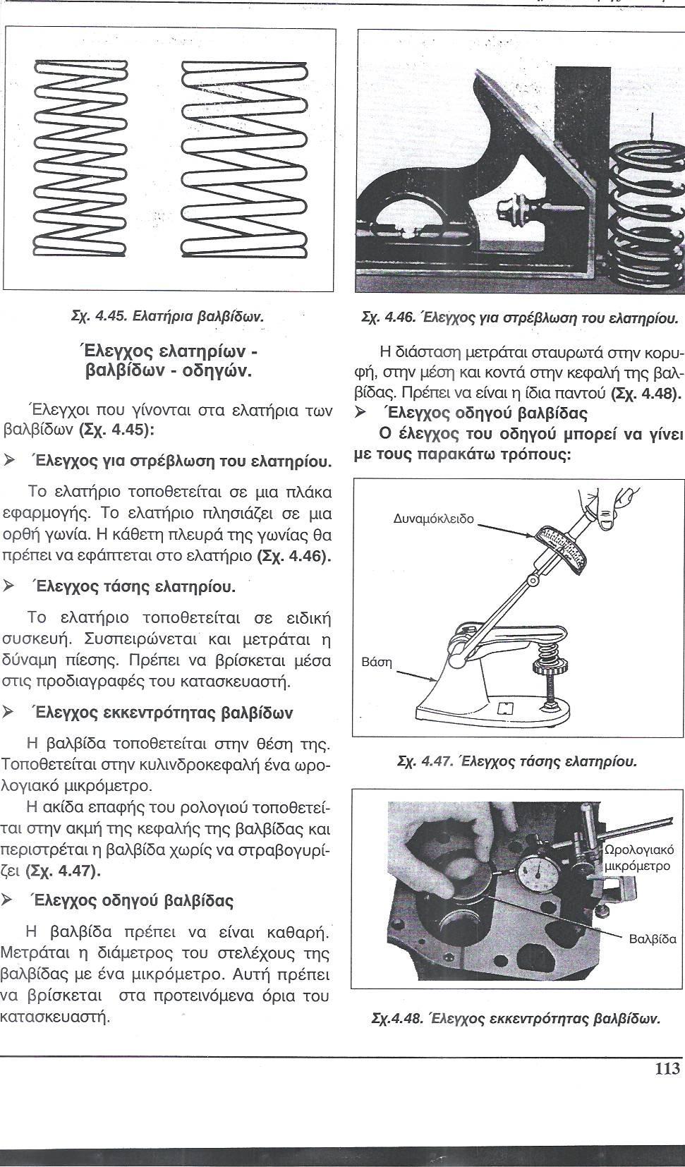 20. ΕΛΕΓΧΟΣ ΕΚΚΕΝΤΡΟΤΗΤΑΣ ΒΑΛΒΙΔΩΝ ΔΙΑΔΙΚΑΣΙΑ Τοποθετούμε ωρολογιακό μικρόμετρο και γυρίζουμε την βαλβίδα στον οδηγό της