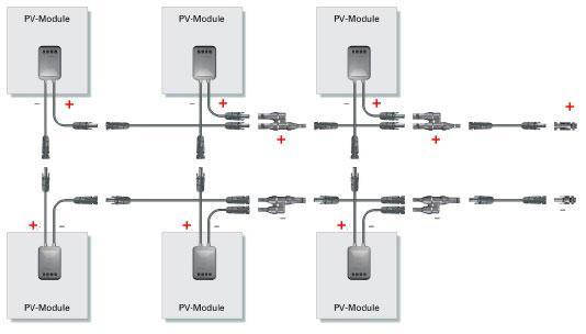 Πως συνδέονται τα πάνελ με τα καλώδια και τους συνδέσμους MC4 Παράλληλα: Συνδέοντας τα φωτοβολταϊκά πλαίσια με τα καλώδια και τους συνδέσμους MC4 παράλληλα.