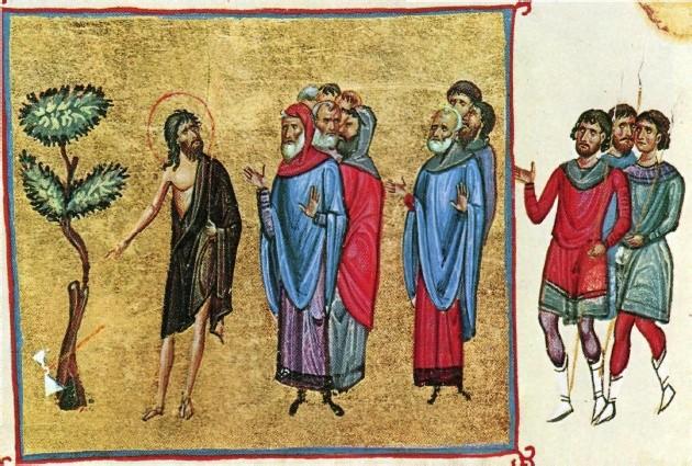 «Γεννήματα φαρμακερών οχιών, ποιος σας είπε ότι μπορείτε να σωθείτε από την οργή που έρχεται; Κάμετε, λοιπόν, έργα άξια της αληθινής μετάνοιας σας και μη νομίζετε ότι μπορείτε να λέτε μεταξύ σας:
