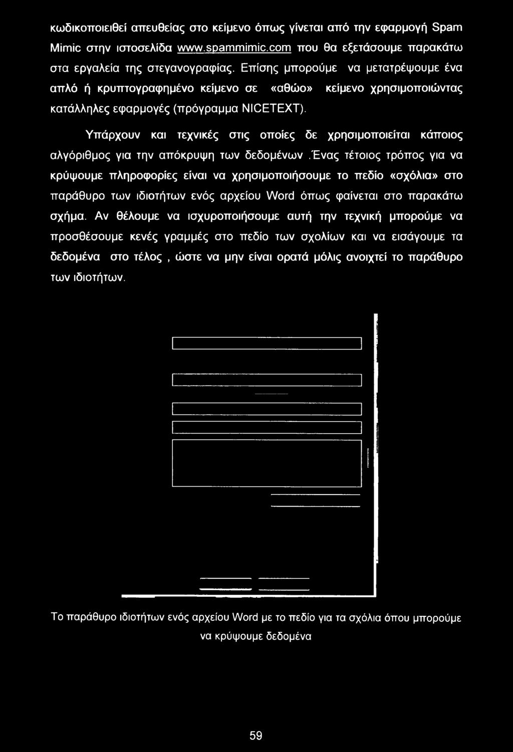 Υπάρχουν και τεχνικές στις οποίες δε χρησιμοποιείται κάποιος αλγόριθμος για την απόκρυψη των δεδομένων.