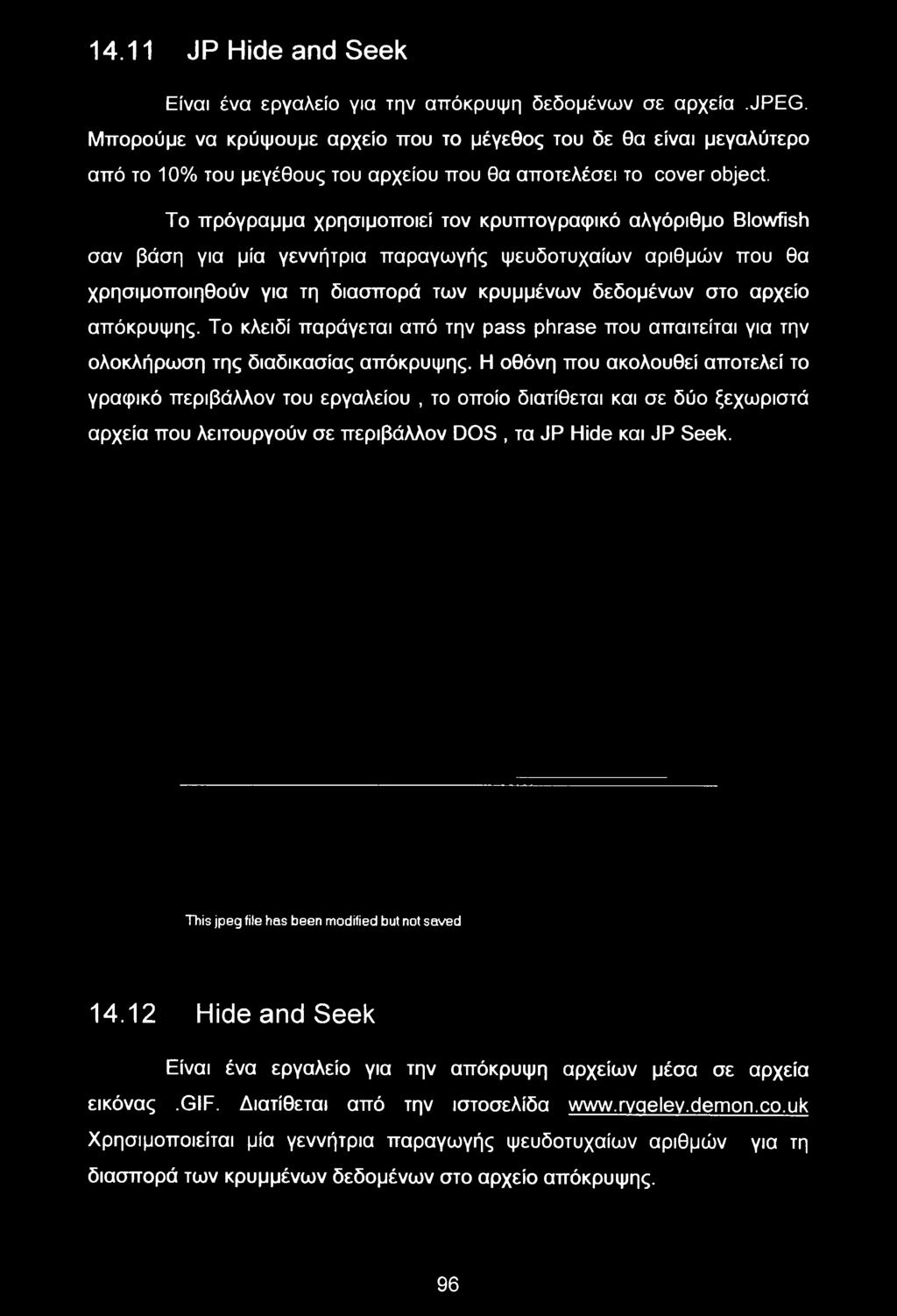 Το πρόγραμμα χρησιμοποιεί τον κρυπτογραφικό αλγόριθμο Blowfish σαν βάση για μία γεννήτρια παραγωγής ψευδοτυχαίων αριθμών που θα χρησιμοποιηθούν για τη διασπορά των κρυμμένων δεδομένων στο αρχείο