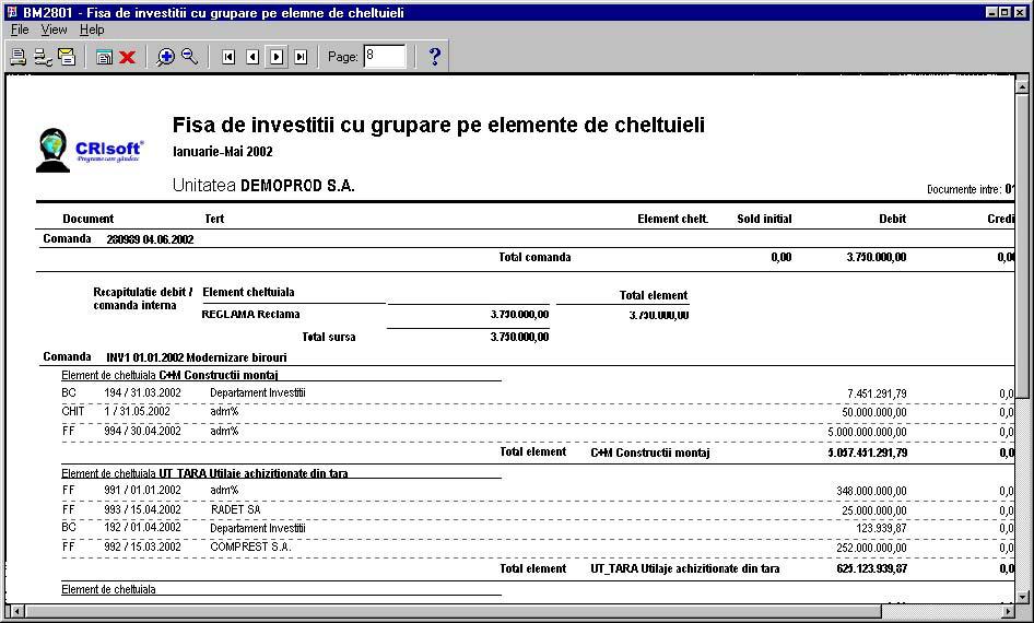 Sistemul Contabil Financiar o centralizator investiţii pe surse de finanţare şi furnizori o facturi pe surse de finanţare o situaţia plăţilor pe facturi o urmărire investiţii În imaginea de mai sus,