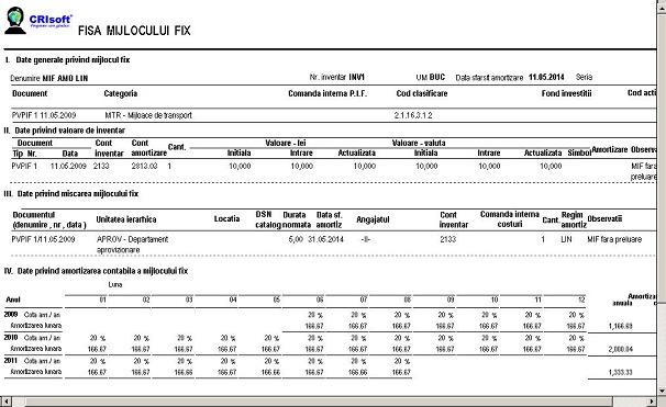 Sistemul Contabil Financiar Calculul amortizării: Regimul de amortizare este configurabil; Sunt disponibile toate regimurile legale; Este gestionat concomitent atât calculul de amortizare contabilă