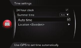Πώς ρυθμίζω το ρολόι; Στην κανονική προβολή για την πηγή MY CAR, πατήστε OK/MENU. Επιλέξτε Settings > System options > Time settings.