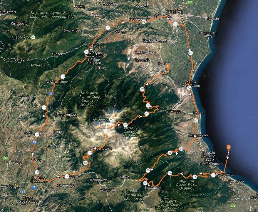 4.2 Almira-X To Almira-X είναι ένας μεγάλος τριαθλητικός αγώνας (Iron Distance) ο οποίος κυκλώνει και διασχίζει τον ορεινό όγκο του Ολύμπου 1) 4χλμ κολύμπι ανοιχτής θάλασσας με εκκίνηση από πλοιάριο