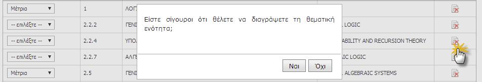 cs - control Εισαγωγής Θεματικών Ενοτήτων μέλους Οθόνη 2.