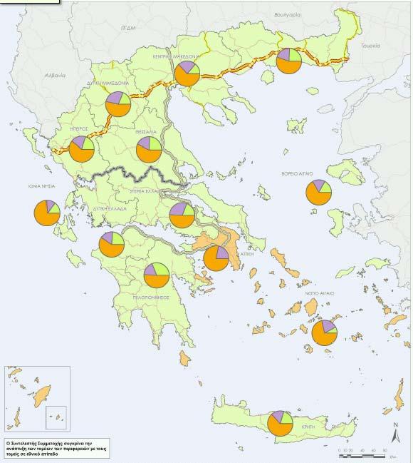 ΠΑΡΑΡΤΗΜΑ ΧΑΡΤΩΝ Χάρτης 6: Τομεακή Σύνθεση Απασχόλησης ανά Νομό