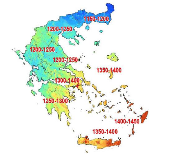 χάρτης «ηλιακής φωτεινότητας» 1.300.