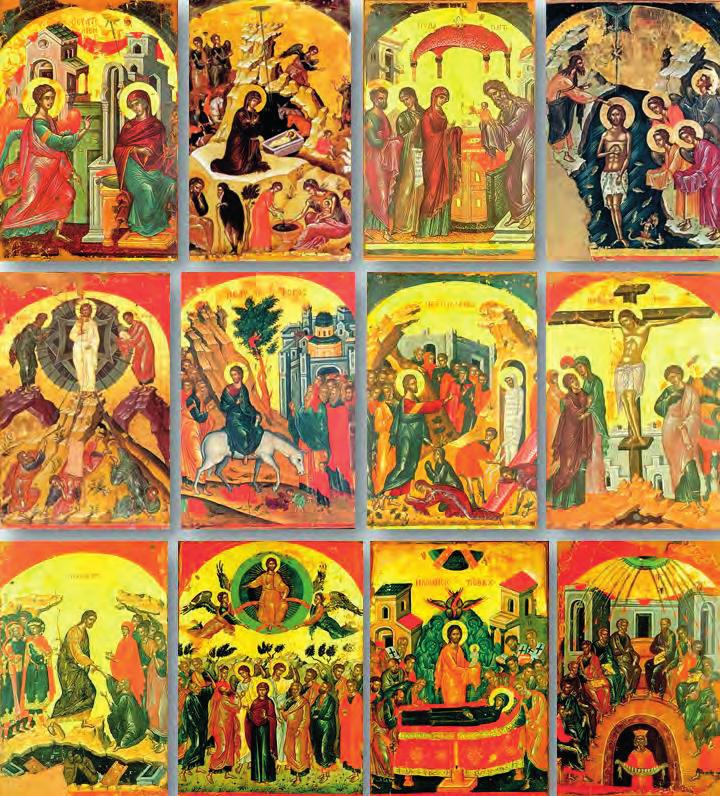 ΙΙ. Από την εικονογραφία Οι εικόνες του Δωδεκάορτου «Δωδεκάορτο» ονομάζουμε τις δώδεκα πιο σημαντικές γιορτές της χριστιανικής Εκκλησίας που έχουν σχέση με τη ζωή του Χριστού.