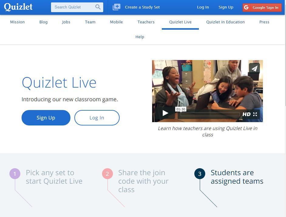 Εικόνα 36: Η λειτουργία Quizlet Live τθσ εφαρμογισ Quizlet 4.10.