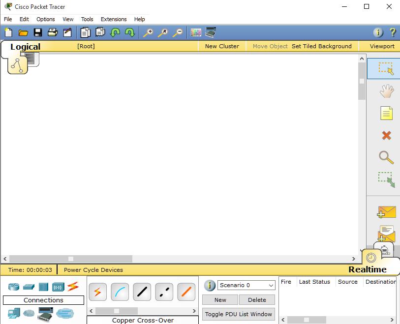 5.4 Packet Tracer (Cisco) Το Packet Tracer είναι ζνα πλιρεσ λογιςμικό προςομοίωςθσ δικτφων το οποίο ζχει δθμιουργθκεί από τθν εταιρία Cisco. Βρίςκεται ςτθν ζκδοςθ 6.