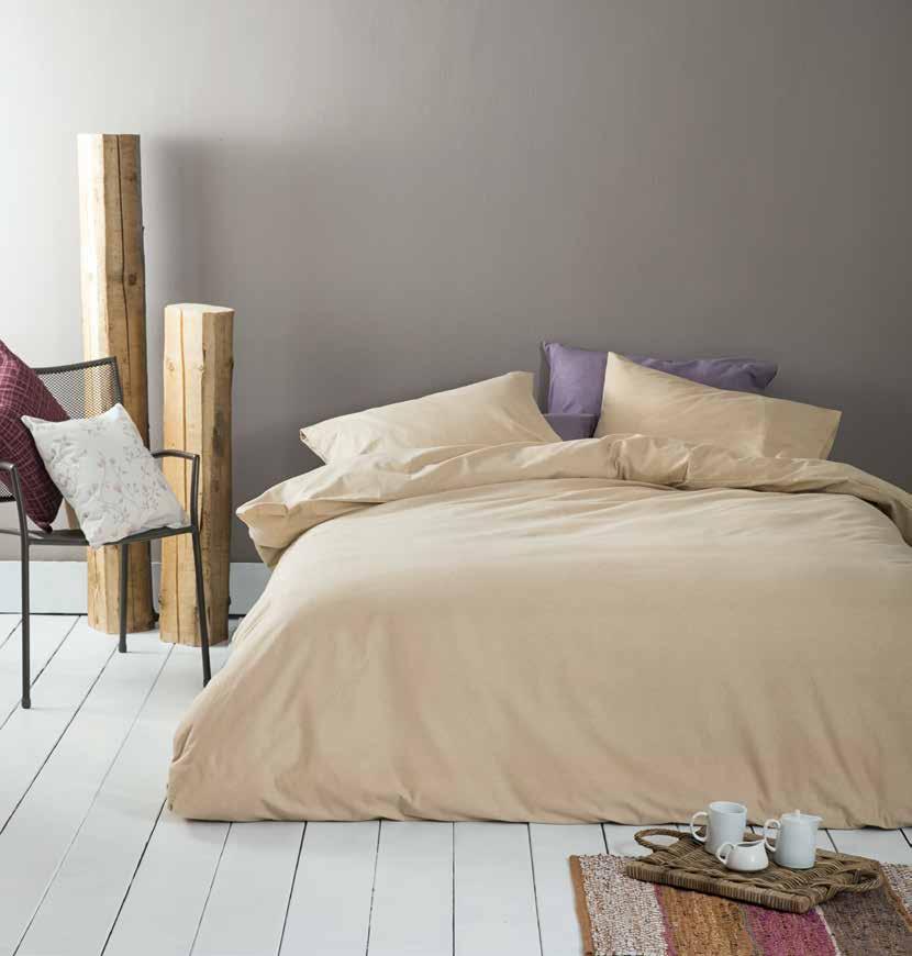Franela Cotton BED LINEN 100% Flannel Cotton, Reactive Dyed Beige Gray Pink