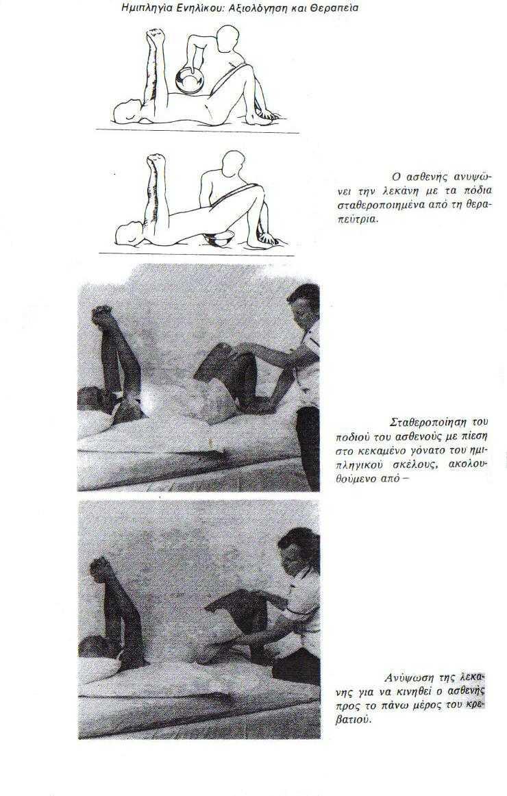 Χρήση της πάπιας Η νοσηλεύτρια θα τον βοηθήσει αν είναι απαραίτητο να λυγίσει το προσβεβληµένο σκέλος και να βάλει το πόδι πάνω στο κρεβάτι.
