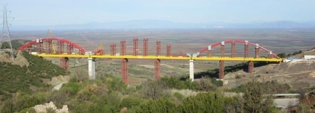 κατασκευή) (Ι.Μάλιος-INTECSA SA/Κ-Ξ ΑΚΤΩΡ-J&P-TEΡΝΑ) L = 405m, maxl= 151m τόξα κυκλικής διατομής Ø1.