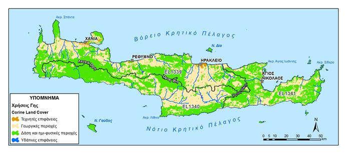 Εικόνα 6-18 Χρήσεις γης στο ΥΔ