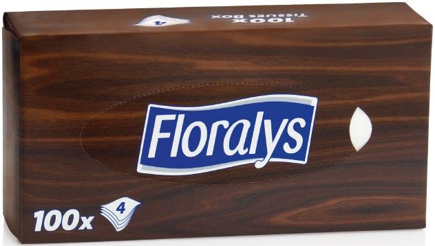 gr FLORALYS Χαρτομάντηλα 4πλά Κάθε συσκ. 100 τεμ.