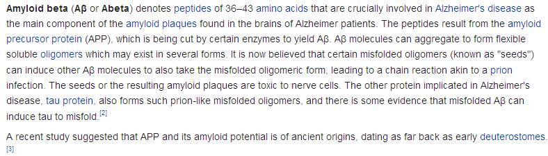 pathogenesis of AD and that this occurs long before first clinical