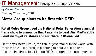 Κύρια σηµεία για το RFID Αυτά πρέπει να τα συγκρατήσετε Το RFID θα φέρει µεγάλες αλλαγές στις διαδικασίες διαχείρισης του αποθέµατος στην εφοδιαστική αλυσίδα Οι αλλαγές αυτές µε την σειρά τους θα