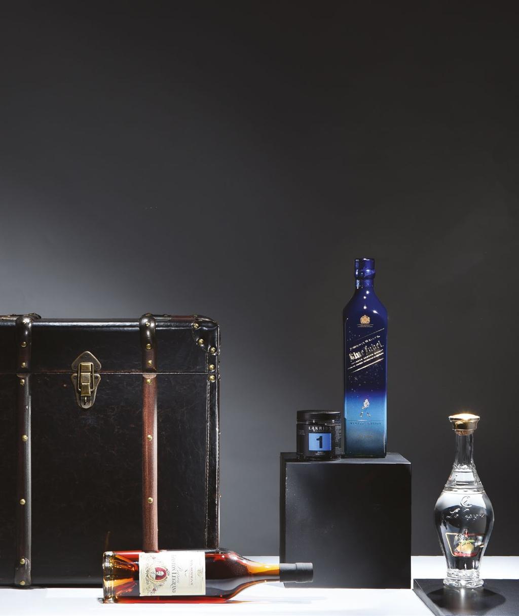 Johnnie Walker Gold Label 0.7lt 1b. Lheraud Cognac VSOP 0.7lt 1b. Peureux Eau De Vie Framboise 0.5lt 1b. Tanqueray 0.7lt 426.89 344.