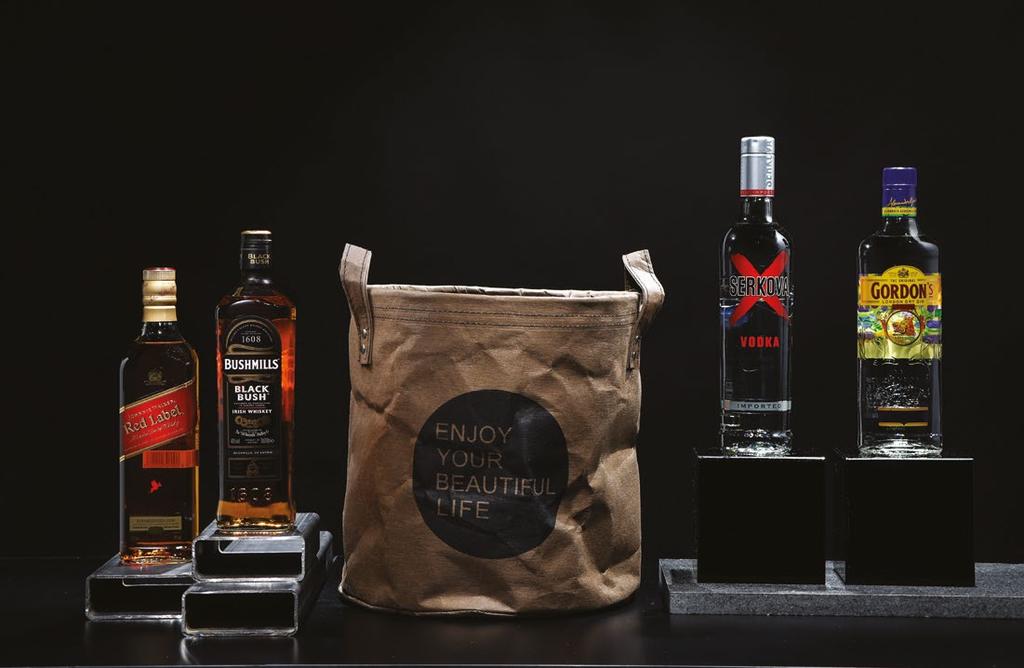 56 57 Paper Storage Basket Large #1850A 1b. Johnnie Walker Red Label 0.7lt 1b. Bushmill s Black Bush 0.7lt 1b. Gordon s 0.7lt 1b. Serkova 0.