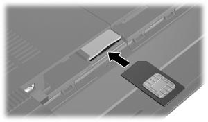 Τοποθέτηση κάρτας SIM Για να τοποθετήσετε µια κάρτα SIM: 1. Τερµατίστε τη λειτουργία τoυ υπολογιστή.