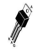 . Elemente semiconuctoare e putere A i T i G u AK K a) b) i T i T -VRRM IH ig1> 0 ig= 0 u AK -VRRM u AK ig > ig1 VDRM VDRM c) Fig.