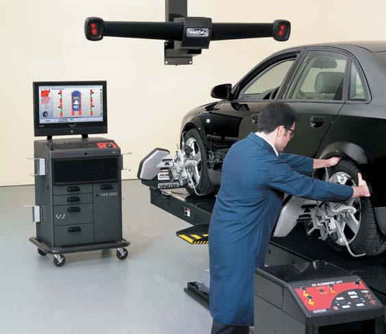 MERANIE GEOMETRIE prevedenie pre značkové servisy Elektronická geometria VAS 6292 Zodpovedá zariadeniu WA HS401, ale obsahuje špecifi cký software a