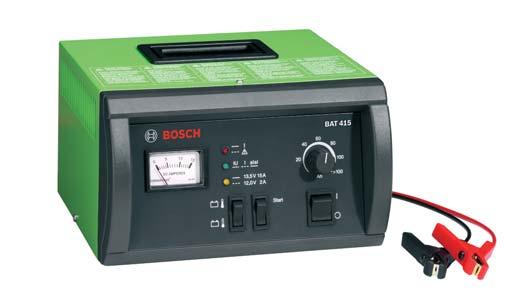 KONTROLA ELEKTRICKEJ VÝBAVY Dieľňová nabíjačka s podporou pri štarte Bosch W 200 S Pre normálne a rýchle nabíjanie a pomoc pri štarte, ampérmeter, poistný automat proti preťaženiu, umožňuje nabíjanie