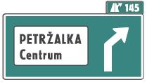 Smerová tabuľa IS 7b