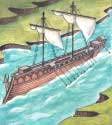 7. Οι βυζαντινοί δρόμωνες «Οι δρόμωνες ήταν μεγάλα πολεμικά πλοία με δυο συνήθως πανιά, διακόσιους περίπου κωπηλάτες κι άλλους τόσους μαχητές.