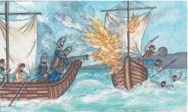 να επιστρέψουν νικημένοι στα εδάφη τους. 2. Με το «υγρό πυρ» νίκησαν τους Άραβες οι Βυζαντινοί. Παρά την αποτυχία τους αυτή όμως, οι Άραβες δεν απογοητεύτηκαν.