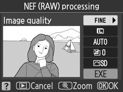 NEF (RAW) processing (Επεξεργασία NEF (RAW)) Κουμπί G N μενού επεξεργασίας Δημιουργήστε αντίγραφα JPEG των φωτογραφιών NEF (RAW). 1 Επιλέξτε τη δυνατότητα NEF (RAW) processing (Επεξεργασία NEF (RAW)).