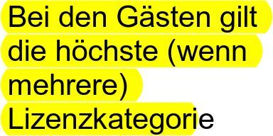 die höchste (wenn mehrere) Lizenzkategorie Wurfprogramm: Einsätze: (Stand 2017) Dienstag bis Freitag von 11:00-18:00 Uhr Sa 11:00 20:00 Uhr, 10.02.18 bis 16.