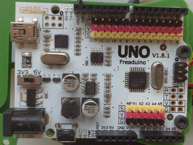 2.3 Irudia: Freaduino UNO. Arduino MEGA: Arduino MEGA ATmega2560 mikroprozesadorean oinarritutako plaka elektronikoa da.