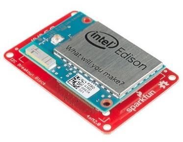 3.7 Irudia: Raspberry Pi 2B. Aterata: https://upload.wikimedia.org/wikipedia/commons/3/31/raspberry_pi_2_model_b_v1.1_top_new_(bg_cut_out).jp 3.2.3.3. INTEL EDISON Intel Edison-en erdian 22 nm-tako SoC Intel Atom bat dago, bi nukleo dituen 500MHz eko CPU-a eta 100MHz-eko MCU bat.