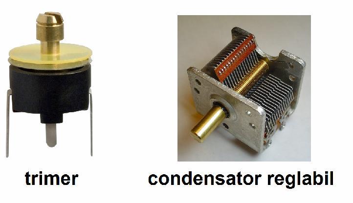 Figura 7.b. Exemplu de trimer, respectiv de condensator reglabil.