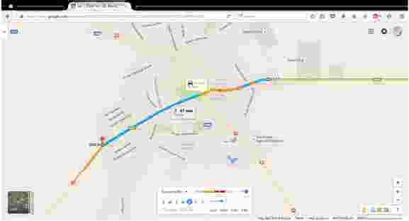 De asemenea, pentru validarea calibrării modelului s-au comparat vitezele curente de circulație, simulate în cadrul modelului, cu vitezele înregistrate istoric prin baza de date Google Maps Api.