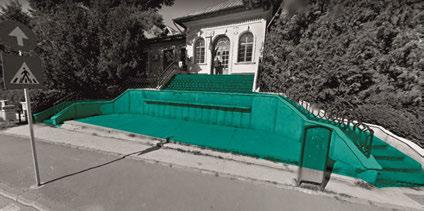 Figură 2-35 Imagine reprezentativa accesibilității persoanelor cu mobilitate redusă în instituții publice ( Judecătoria Moinești) Municipiul Moinești are o conformație a orașului cu declivitate