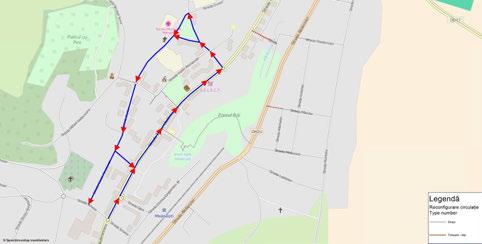 Figură 9-11 Schemă pentru reconfigurarea circulație în zona centrală În cazul schemei de reconfigurare a traficului în zona centrală au fost studiate două scenarii: 1) circulație în